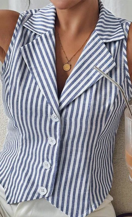 Gilet Rayé Élégant